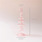 Shop 0 Pink lace Pink Glass Candle Holder Taper Candlesticks Holder Wedding Table Centerpieces Nordic Home Decoration Mademoiselle Home Decor