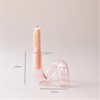 Shop 0 Pink twist Pink Glass Candle Holder Taper Candlesticks Holder Wedding Table Centerpieces Nordic Home Decoration Mademoiselle Home Decor