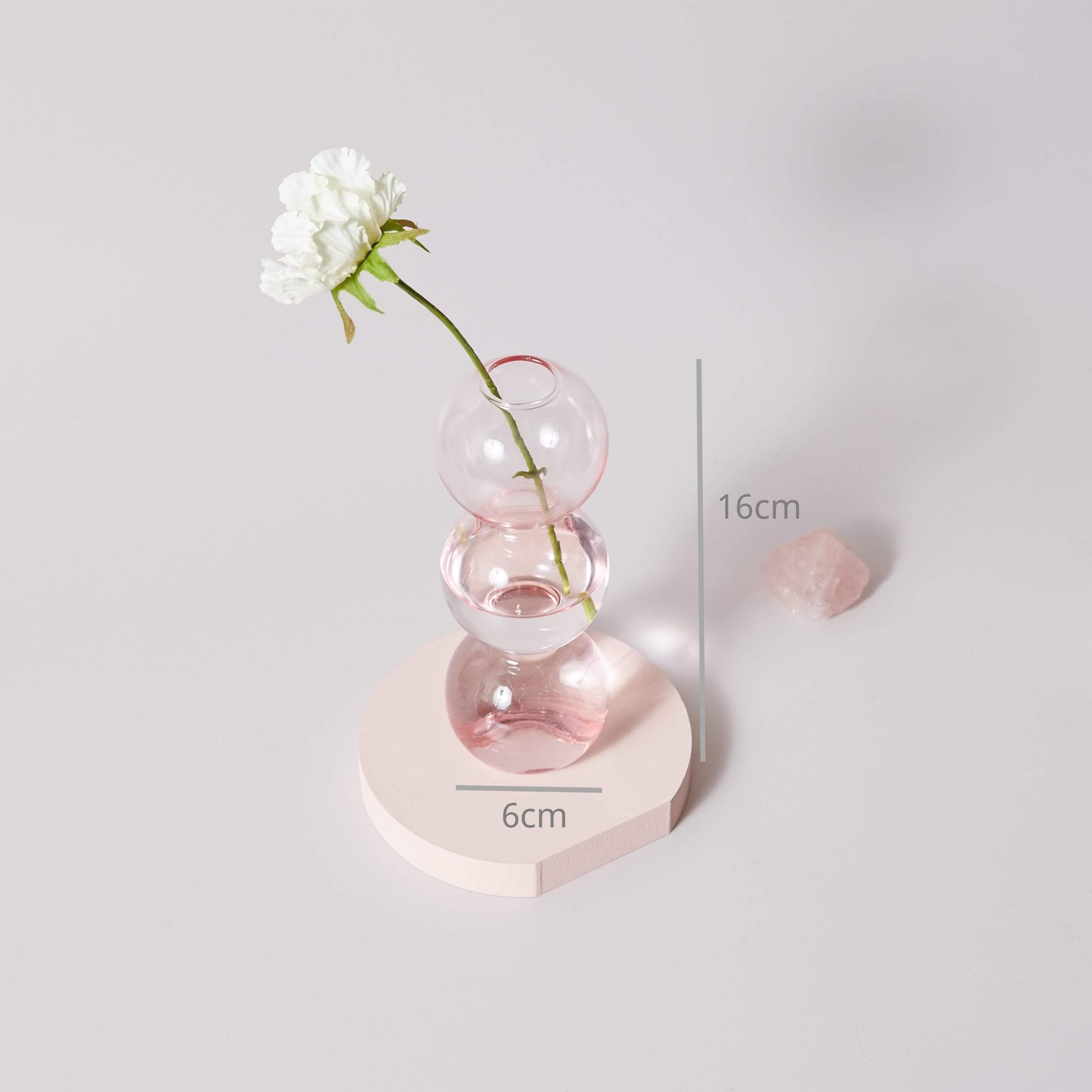 Shop 0 Pink s-bubble Pink Glass Candle Holder Taper Candlesticks Holder Wedding Table Centerpieces Nordic Home Decoration Mademoiselle Home Decor