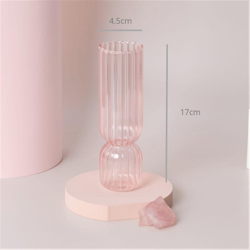 Shop 0 Pink s-vase Pink Glass Candle Holder Taper Candlesticks Holder Wedding Table Centerpieces Nordic Home Decoration Mademoiselle Home Decor
