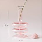 Shop 0 Pink 2Tie round Pink Glass Candle Holder Taper Candlesticks Holder Wedding Table Centerpieces Nordic Home Decoration Mademoiselle Home Decor