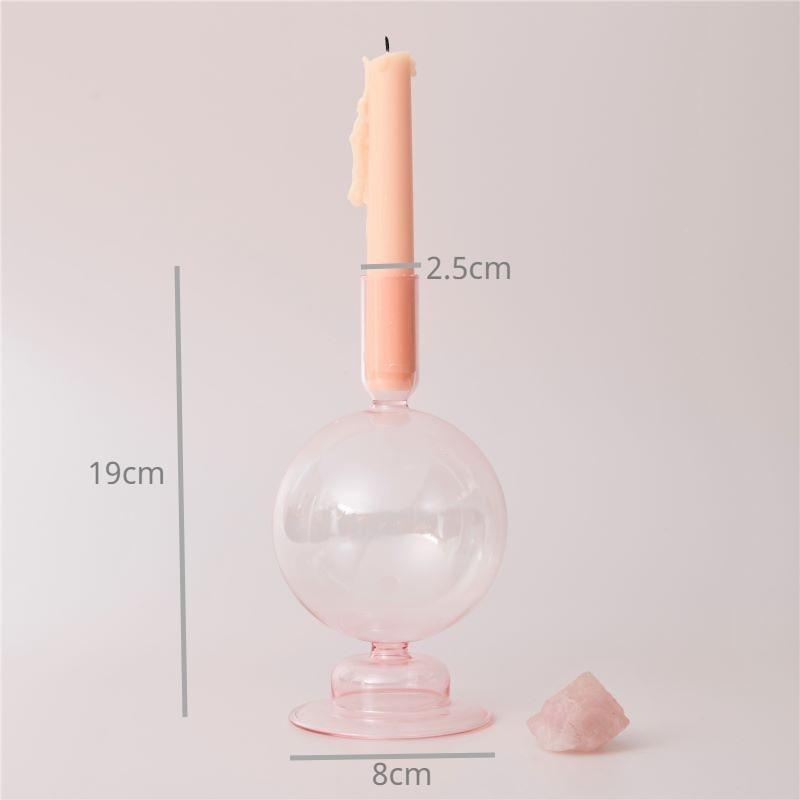 Shop 0 Pink Ball Pink Glass Candle Holder Taper Candlesticks Holder Wedding Table Centerpieces Nordic Home Decoration Mademoiselle Home Decor
