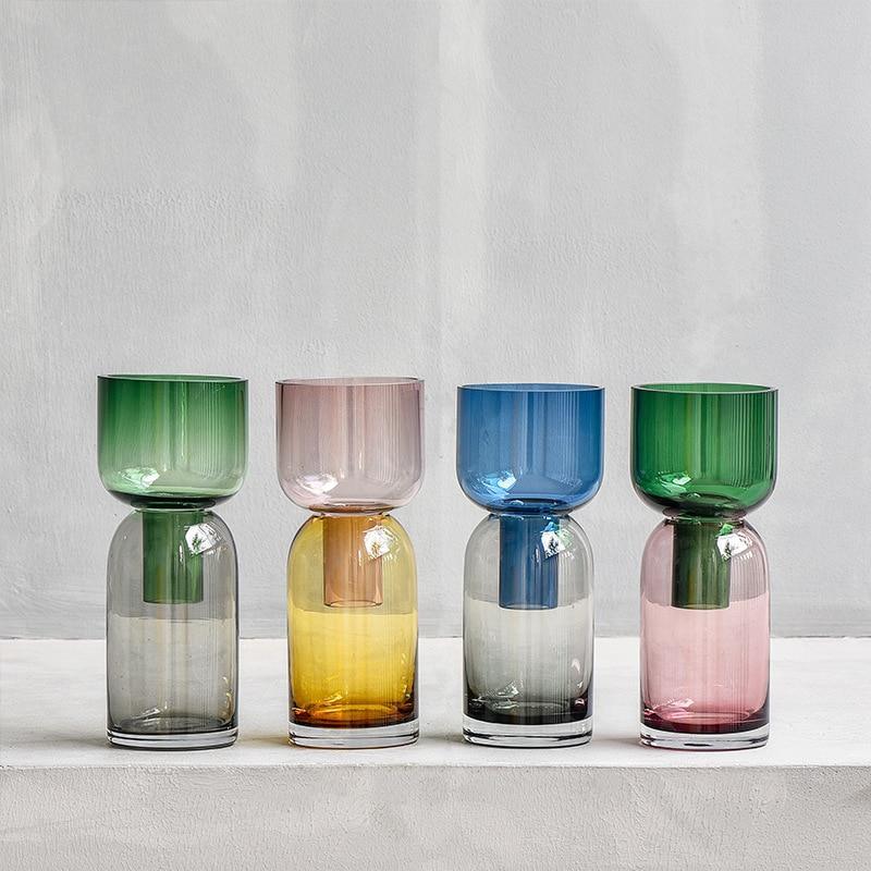 Shop 0 Two Ways Flower Vase Home Decor Living Room Decoration Glass Vase Christmas Gift Plant Pots Nordic Vases Succulent Planter Mademoiselle Home Decor