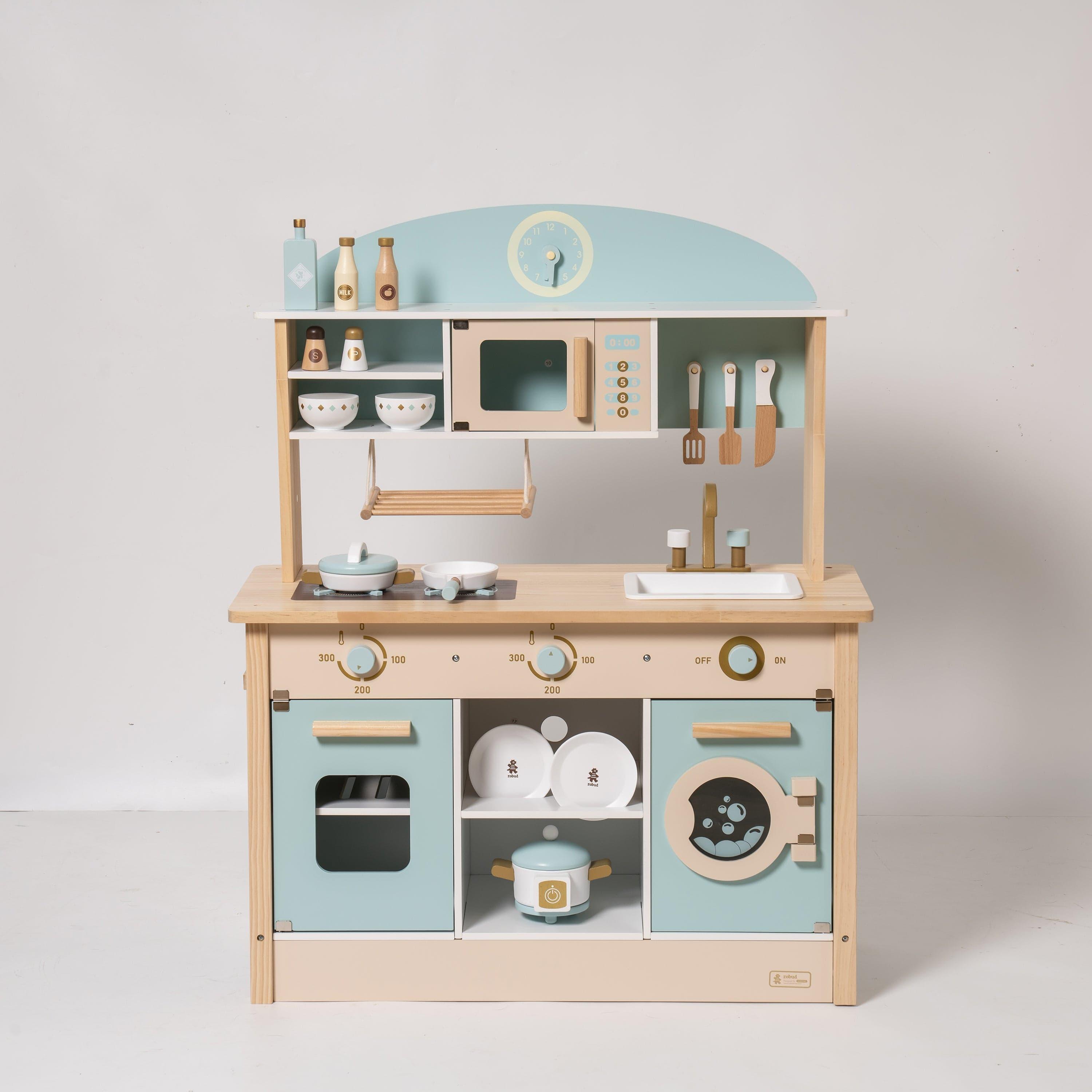 Shop Modern Style Toy Kitchen Set for Boys& Girls 3+, Great Gift for Christmas, Party, Birthday(Blue & Gold) Mademoiselle Home Decor