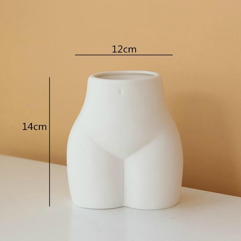 Shop 200001438 White - 14 x 12 cm Jarah Vases Mademoiselle Home Decor