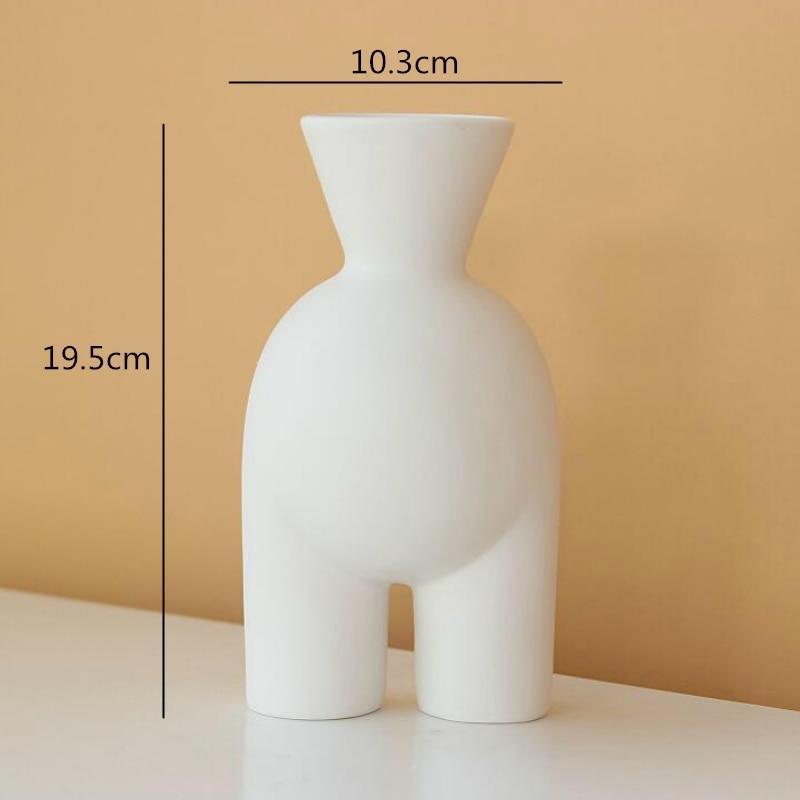 Shop 200001438 White - 19.5 x 10.3 cm Jarah Vases Mademoiselle Home Decor