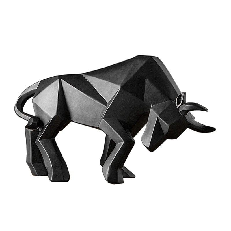 Shop 0 Bull Statues Art Geometric Resin Bison Sculpture Animal Home Decoration Tabletop Ox Figurine Ornament Office Crafts Decor Gifts Mademoiselle Home Decor