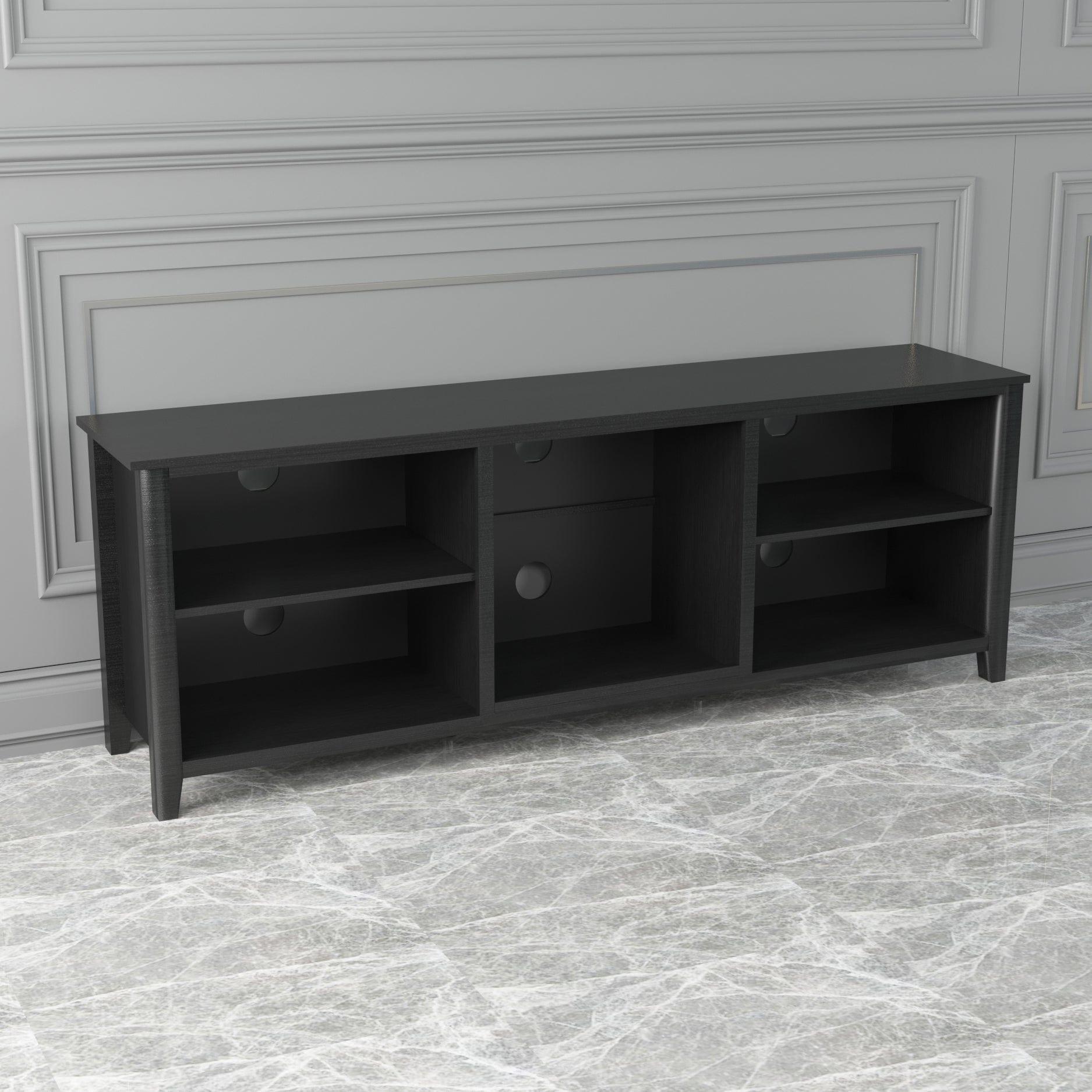 Shop TV Stand Storage Media Console Entertainment Center,Tradition Black,wihout drawer Mademoiselle Home Decor