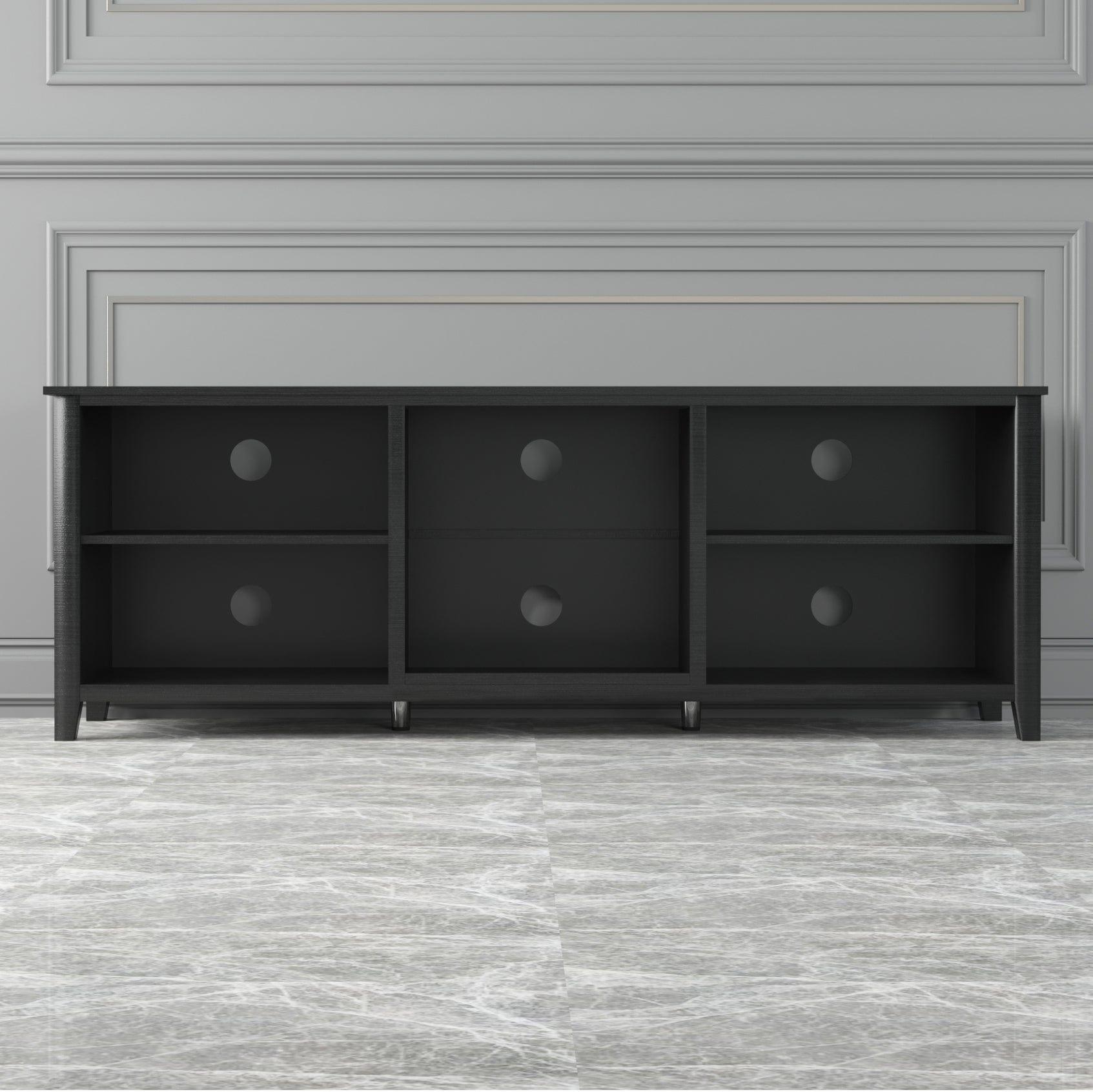 Shop TV Stand Storage Media Console Entertainment Center,Tradition Black,wihout drawer Mademoiselle Home Decor