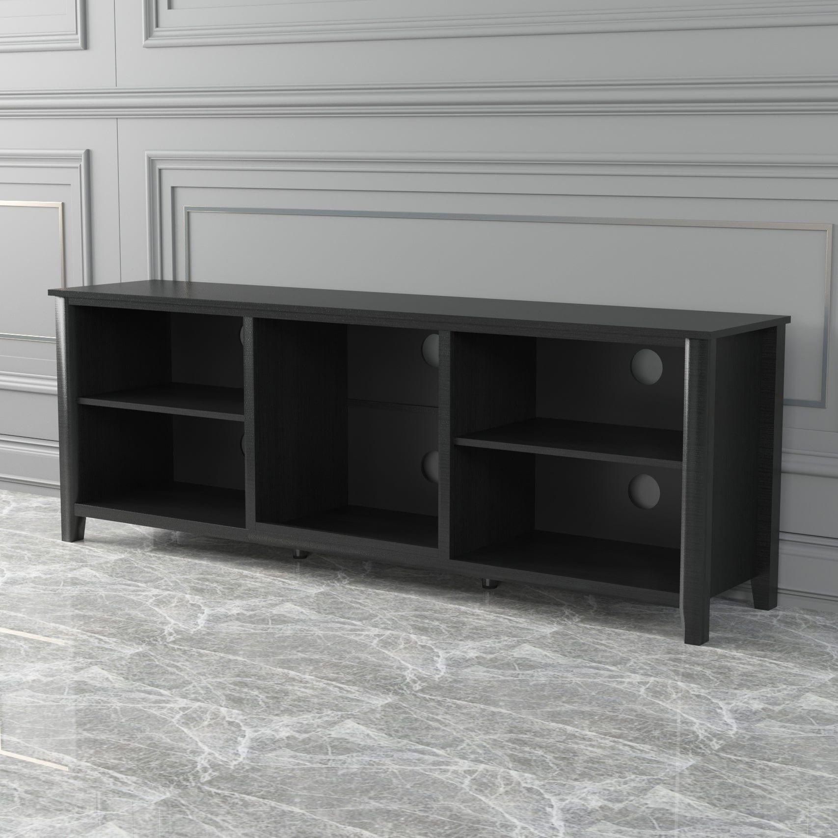 Shop TV Stand Storage Media Console Entertainment Center,Tradition Black,wihout drawer Mademoiselle Home Decor