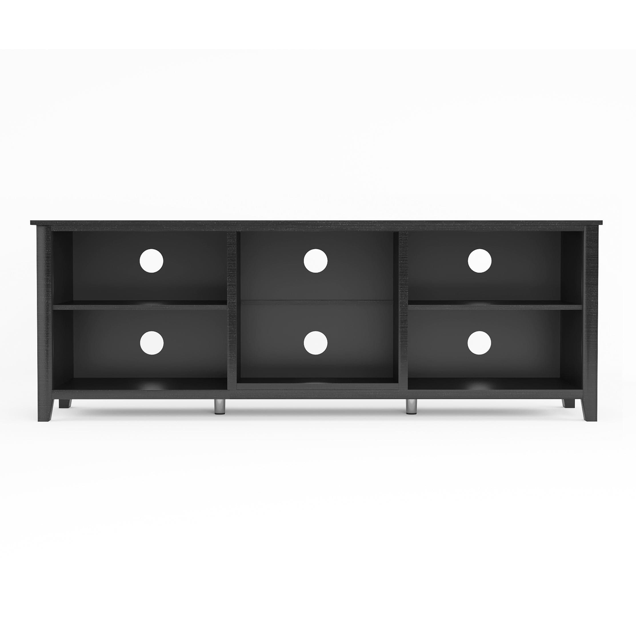 Shop TV Stand Storage Media Console Entertainment Center,Tradition Black,wihout drawer Mademoiselle Home Decor