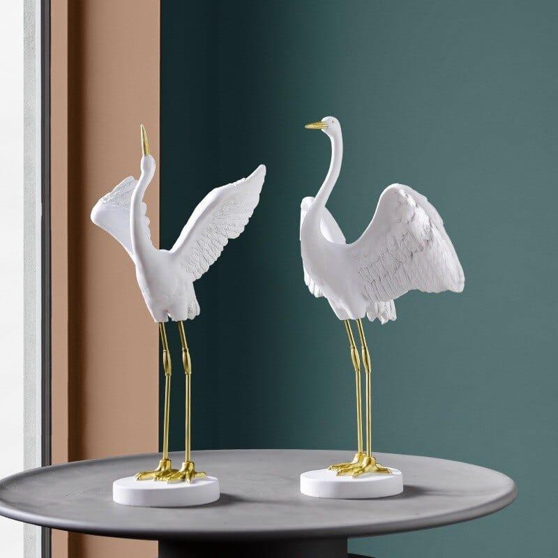 Shop 0 Luxury Modern Crane Decoration Figurine Gold Flamingo Sculpture Artwork Ornament Wedding Decoration Prop Home Decor Accessories Mademoiselle Home Decor