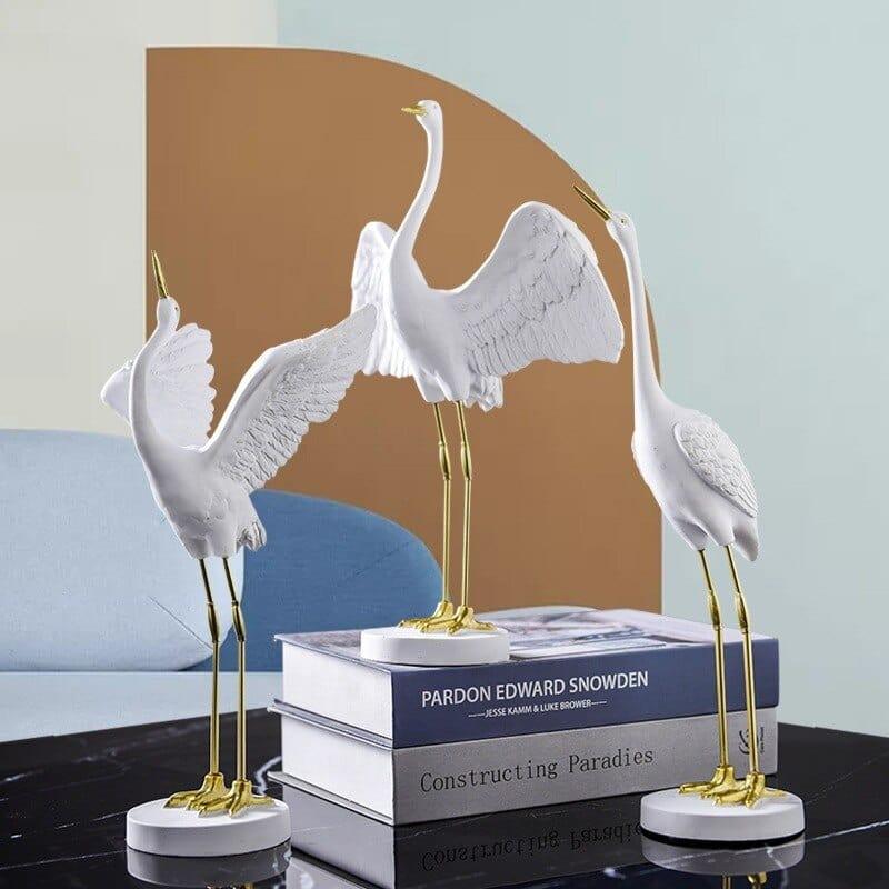 Shop 0 Luxury Modern Crane Decoration Figurine Gold Flamingo Sculpture Artwork Ornament Wedding Decoration Prop Home Decor Accessories Mademoiselle Home Decor