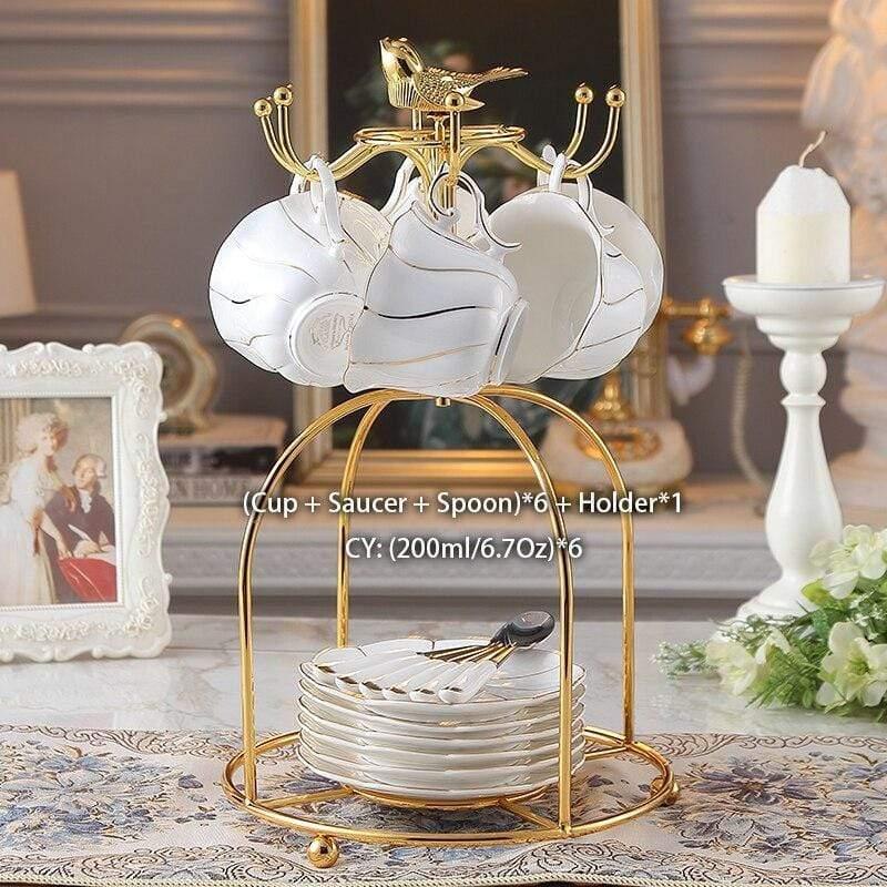 Shop 0 6 Teacups + Birdcage Kala Tea Set Mademoiselle Home Decor