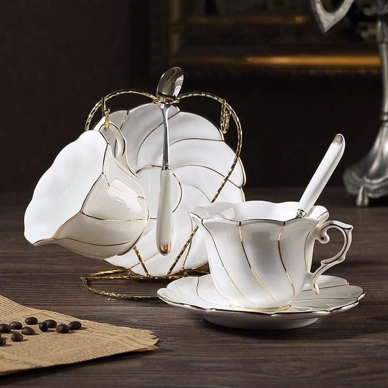 Shop 0 2 Teacups +Rack Kala Tea Set Mademoiselle Home Decor