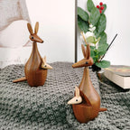 Shop 0 Canguru feito à mão canguru de madeira para quarto de crianças, presente engraçado, decoração home Mademoiselle Home Decor