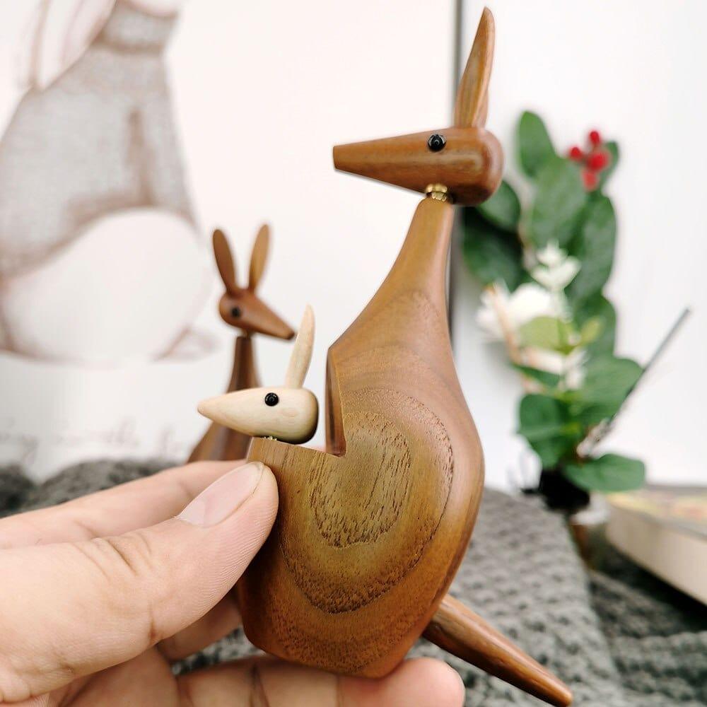 Shop 0 Canguru feito à mão canguru de madeira para quarto de crianças, presente engraçado, decoração home Mademoiselle Home Decor