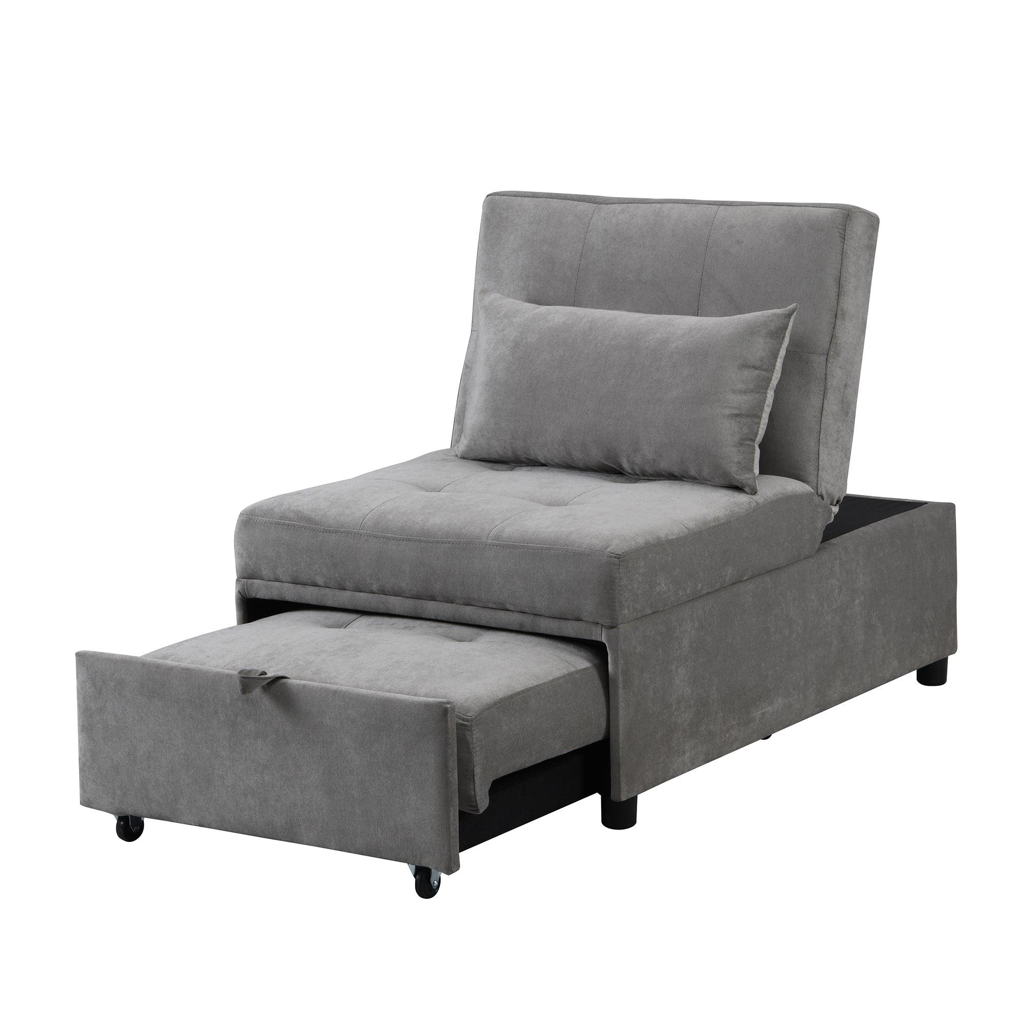 Shop Folding Ottoman Sofa Bed（Gray） Mademoiselle Home Decor