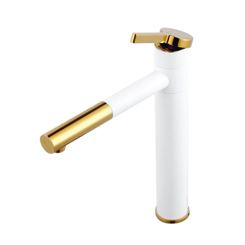 Shop 0 White Golden / China VGX Bathroom Faucets High Basin Mixer Sink Tall Faucet Gourmet Washbasin Taps Water Tap Hot Cold 360 Tapware Crane Brass Black Mademoiselle Home Decor