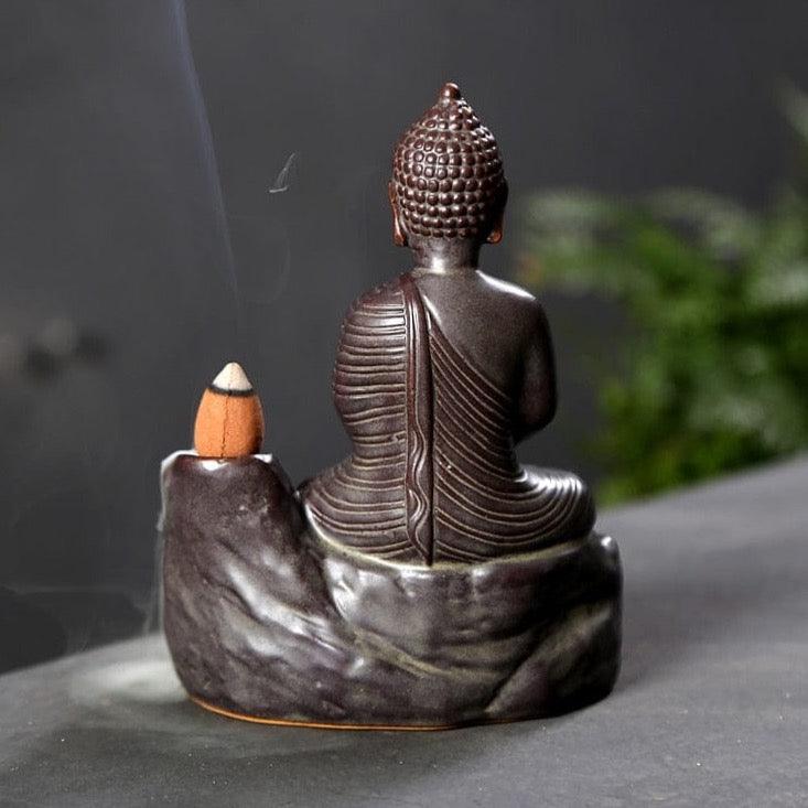 Shop 0 Golden Lord Buddha Backflow Incense Burner Stick Holder Stand Buddhism Hand Crafts Censer Home Office Temple Decoration Mademoiselle Home Decor