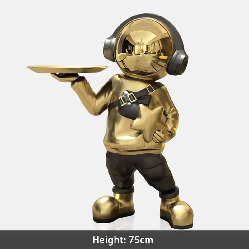 Shop 0 New 75cm Nordic Style Home Decor Statue Cartoon Astronaut Figurine Sculpture Living Room Decorative Modern Large Arts Crafts Gifts Statue Mademoiselle Home Decor
