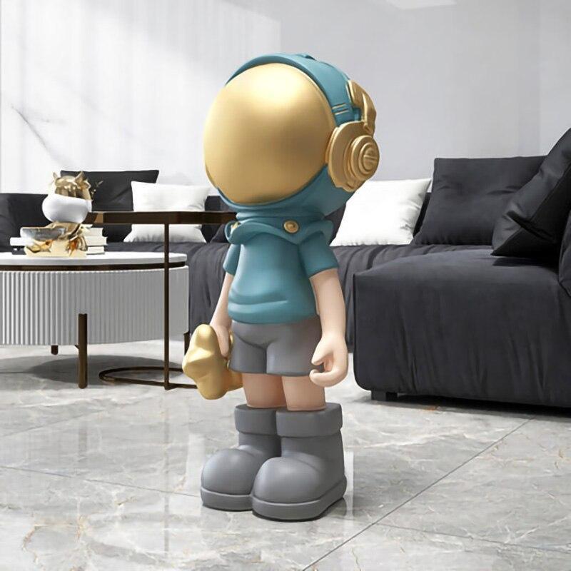 Shop 0 Nordic Style Home Decor Statue Cartoon Astronaut Figurine Sculpture Living Room Decorative Modern Large Arts Crafts Gifts Statue Mademoiselle Home Decor