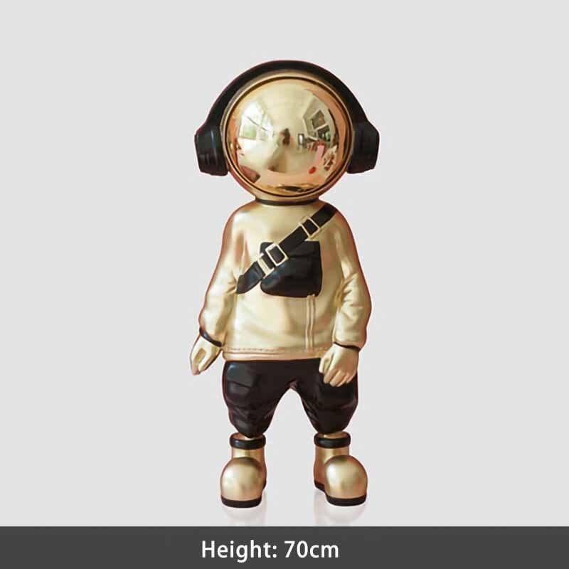 Shop 0 New 70cm Golden Nordic Style Home Decor Statue Cartoon Astronaut Figurine Sculpture Living Room Decorative Modern Large Arts Crafts Gifts Statue Mademoiselle Home Decor