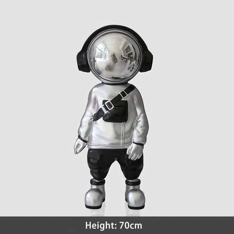 Shop 0 New 70cm Silver Nordic Style Home Decor Statue Cartoon Astronaut Figurine Sculpture Living Room Decorative Modern Large Arts Crafts Gifts Statue Mademoiselle Home Decor