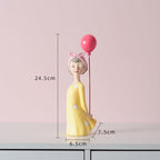 Shop 200042147 Girl in polka dot - Yellow Kiko Sculpture Mademoiselle Home Decor