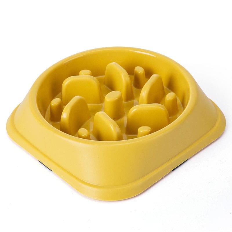 Shop 0 Yellow Pet Dog Slow Feeder Bowl Non Slip Puzzle Bowl Anti-Gulping Pet Slower Food Feeding Dishes Dog Bowl for Medium Small Dogs Puppy Mademoiselle Home Decor