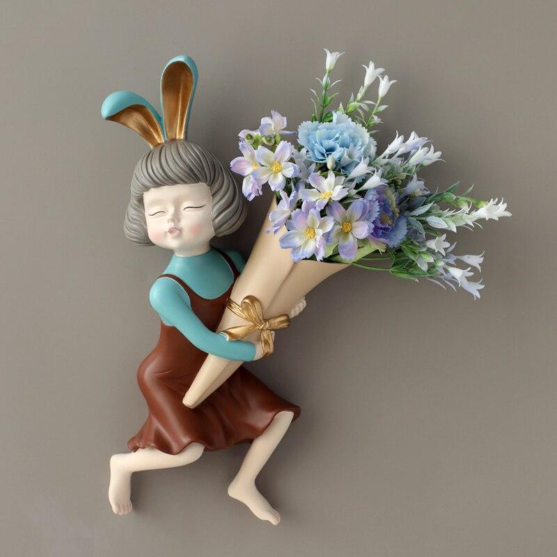 Shop 0 Blue with Flower Kikomi Wall Decor Mademoiselle Home Decor