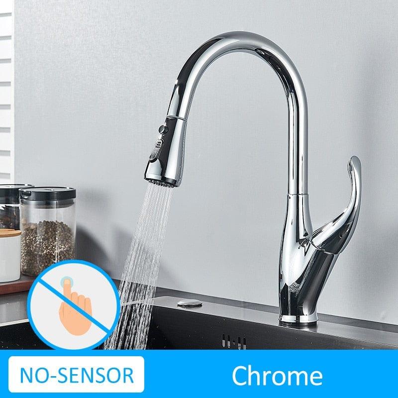 Shop 0 No-Sen-Chrome / China Matte Black Touch Sensor Kitchen Faucets Sensitive Smart Touch Control Faucet Mixer Tap Touch Control Smart Kitchen Sink Taps Mademoiselle Home Decor