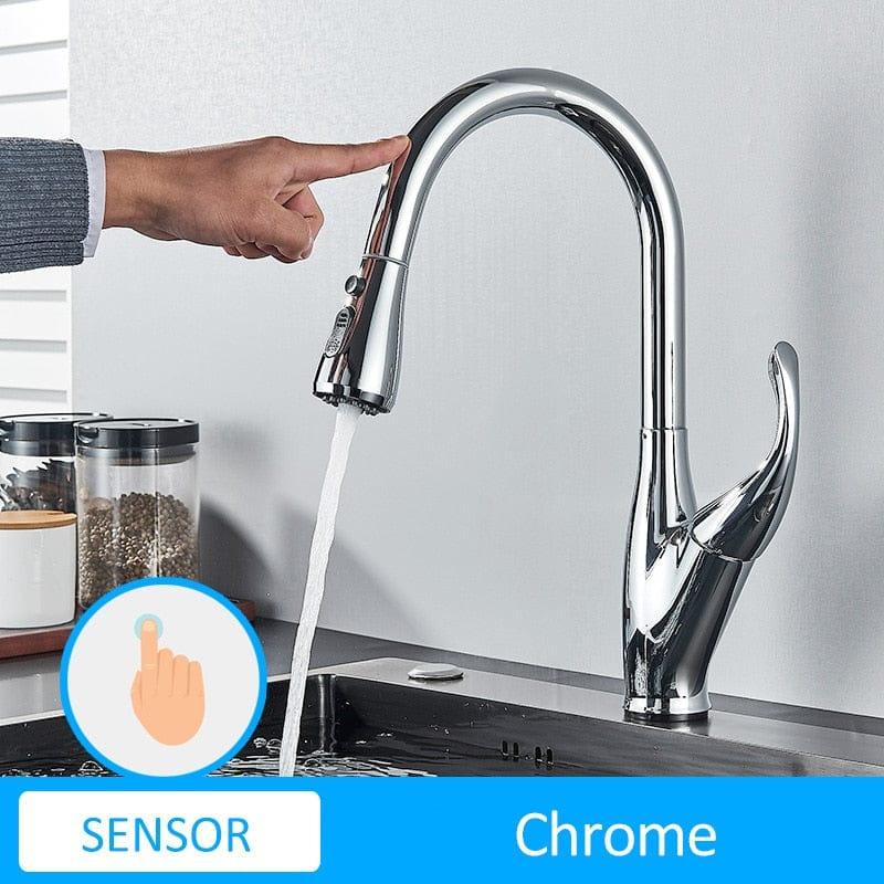 Shop 0 Sensor-Chrome / China Matte Black Touch Sensor Kitchen Faucets Sensitive Smart Touch Control Faucet Mixer Tap Touch Control Smart Kitchen Sink Taps Mademoiselle Home Decor
