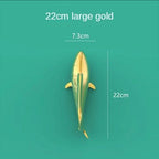 Shop 0 Large gold fish 3D Three-dimensional Wall Decoration European Electroplating Fish Living Room Dining Room Background Wall Decoration Room Decor Mademoiselle Home Decor