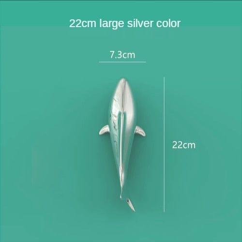 Shop 0 Large silver fish 3D Three-dimensional Wall Decoration European Electroplating Fish Living Room Dining Room Background Wall Decoration Room Decor Mademoiselle Home Decor