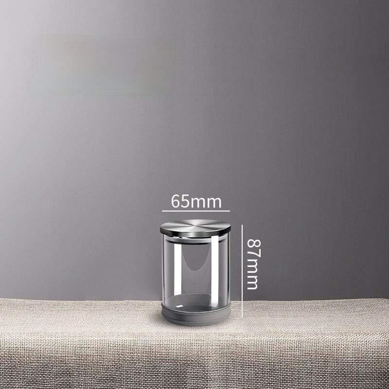 Shop 0 A-S 1PCS Stainless Steel Lid Glass Jar Airtight Jar with Lid Transparent Grain Storage Bottle Thickened Milk Powder Storage Box Tea Can Mademoiselle Home Decor