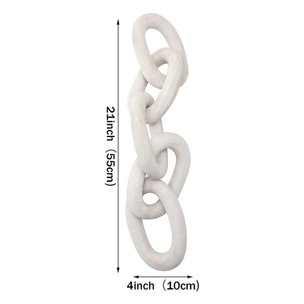 Shop 0 Narural Color Wood Chain Link Decoration Hand Carved Decorative Wood Chain Farmhouse Ornaments Boho Living Room Bedroom Decor Mademoiselle Home Decor