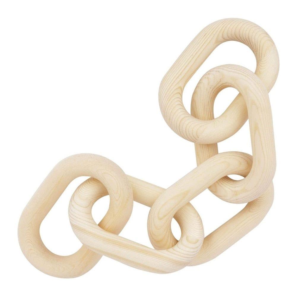 Shop 0 Wood color / Australia Narural Color Wood Chain Link Decoration Hand Carved Decorative Wood Chain Farmhouse Ornaments Boho Living Room Bedroom Decor Mademoiselle Home Decor
