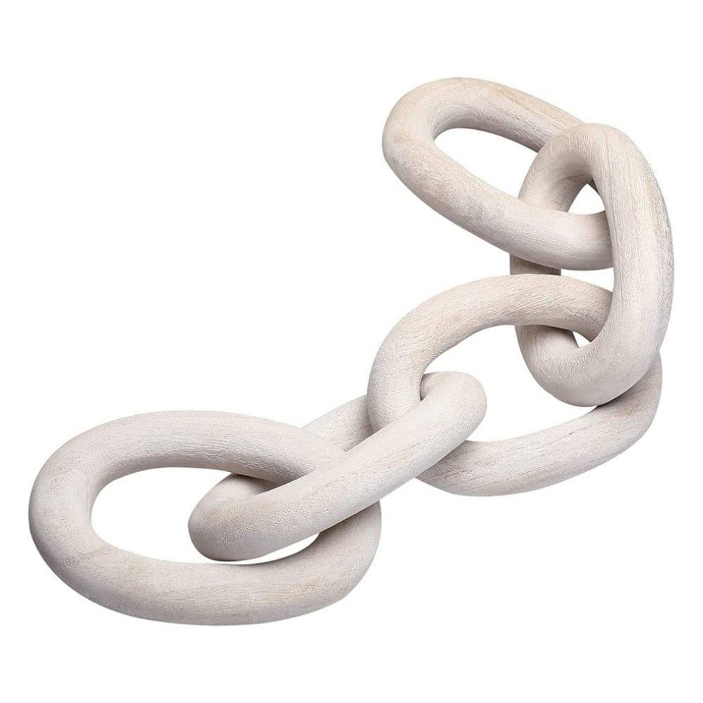 Shop 0 White / Australia Narural Color Wood Chain Link Decoration Hand Carved Decorative Wood Chain Farmhouse Ornaments Boho Living Room Bedroom Decor Mademoiselle Home Decor