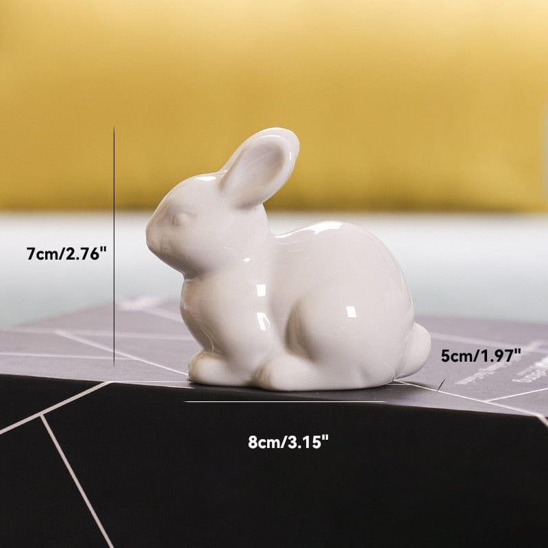 Shop 0 15 Cute Ceramics Rabbit Figurines Kawaii Hare Bunny Garden House Animal Ornaments Easter Home Room Decoration Hand Painting Embryo Mademoiselle Home Decor