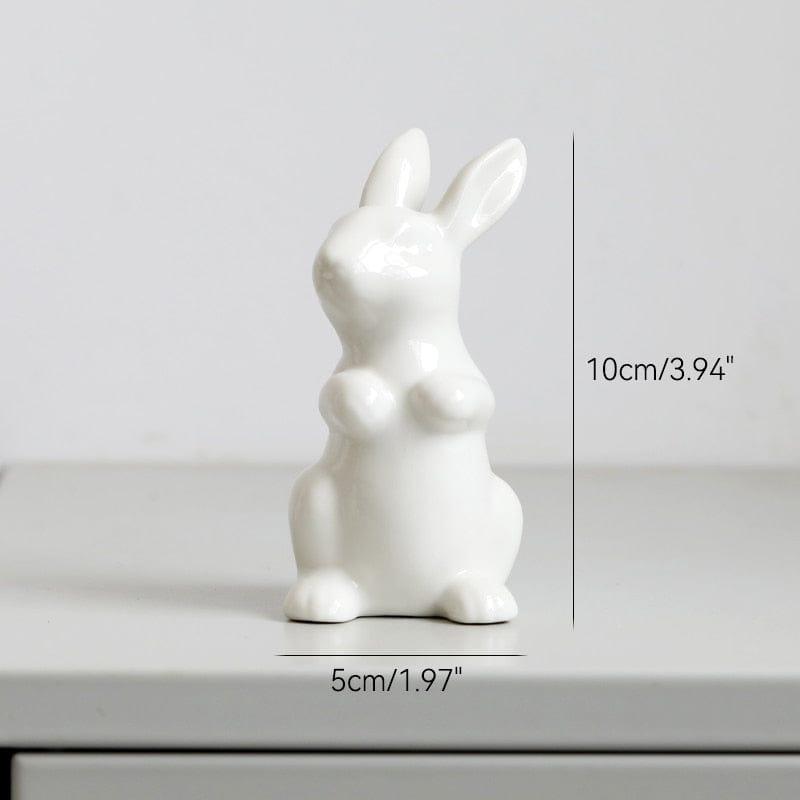 Shop 0 9 Cute Ceramics Rabbit Figurines Kawaii Hare Bunny Garden House Animal Ornaments Easter Home Room Decoration Hand Painting Embryo Mademoiselle Home Decor