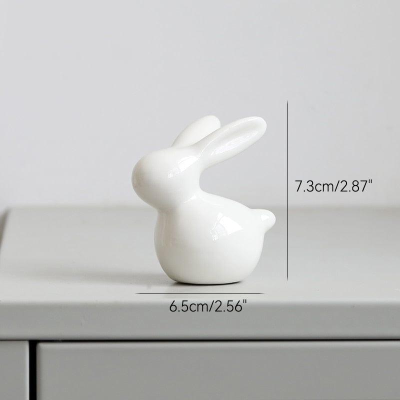 Shop 0 6 Cute Ceramics Rabbit Figurines Kawaii Hare Bunny Garden House Animal Ornaments Easter Home Room Decoration Hand Painting Embryo Mademoiselle Home Decor