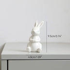 Shop 0 4 Cute Ceramics Rabbit Figurines Kawaii Hare Bunny Garden House Animal Ornaments Easter Home Room Decoration Hand Painting Embryo Mademoiselle Home Decor