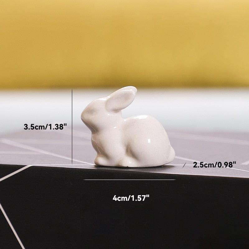 Shop 0 13 Cute Ceramics Rabbit Figurines Kawaii Hare Bunny Garden House Animal Ornaments Easter Home Room Decoration Hand Painting Embryo Mademoiselle Home Decor