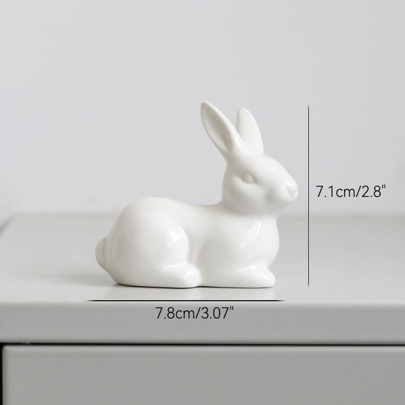 Shop 0 7 Cute Ceramics Rabbit Figurines Kawaii Hare Bunny Garden House Animal Ornaments Easter Home Room Decoration Hand Painting Embryo Mademoiselle Home Decor