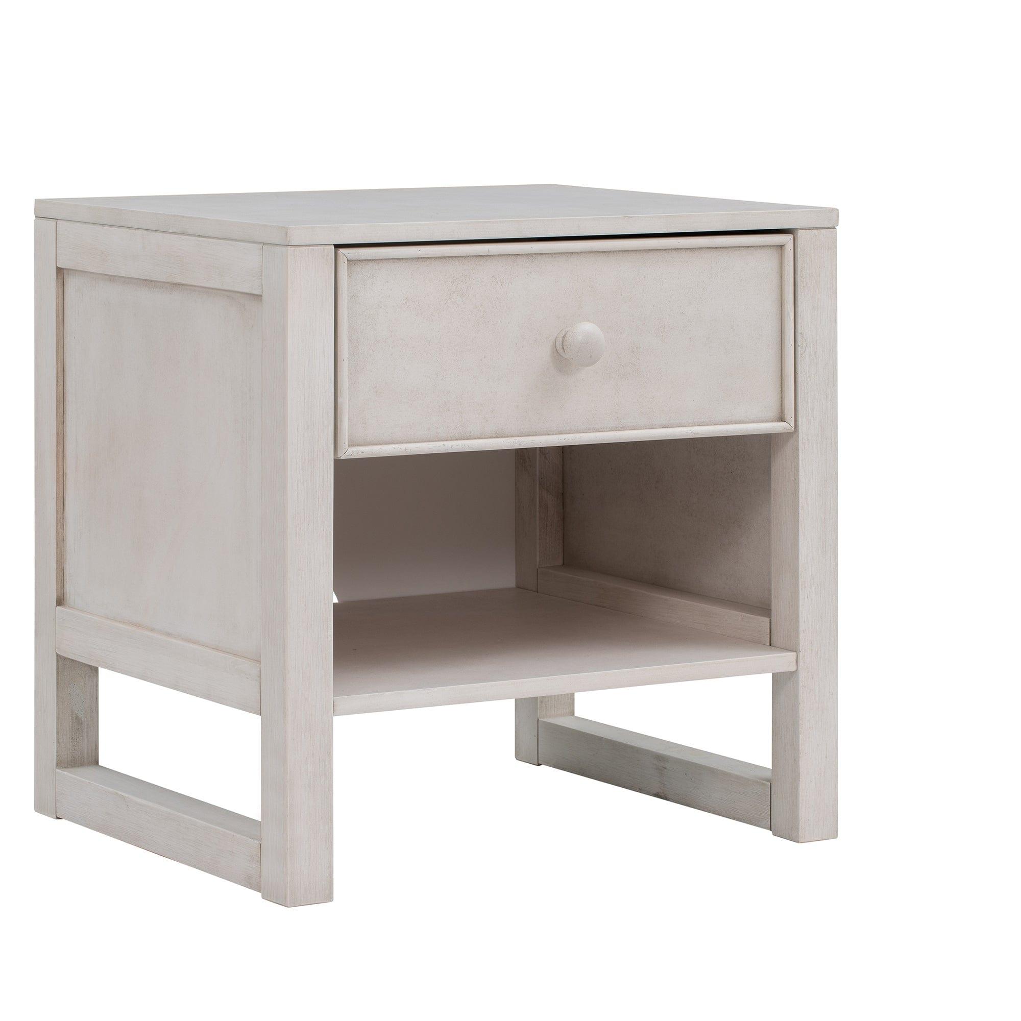 Shop Wooden Nightstand with a Drawer and an Open Storage,End Table for Bedroom,Anitque White Mademoiselle Home Decor