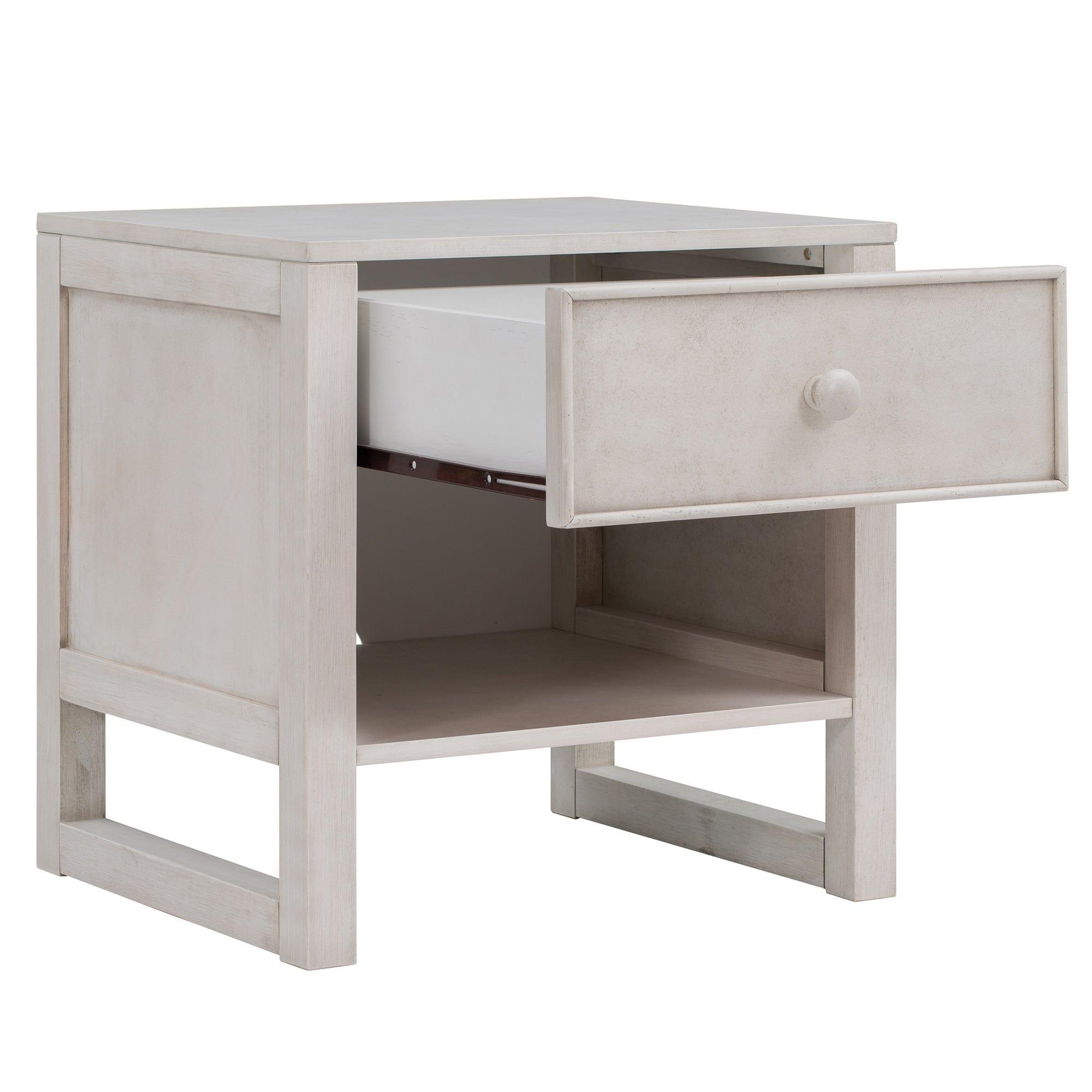 Shop Wooden Nightstand with a Drawer and an Open Storage,End Table for Bedroom,Anitque White Mademoiselle Home Decor