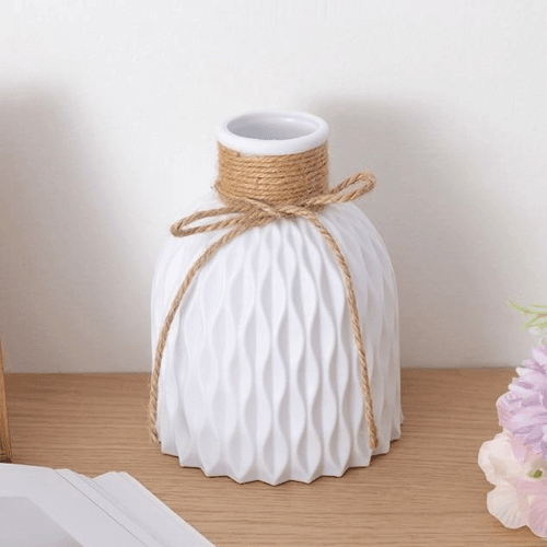 Shop 200001438 White Kyoto Vase Mademoiselle Home Decor