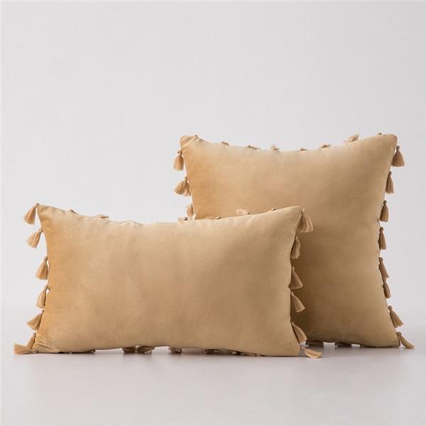 Shop 40507 1 piece 45x45cm / khaki Kyra Cushion Cover Mademoiselle Home Decor