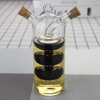 Shop 0 150ml Double Layer Sauce Oil Bottle 2 In 1 Vinegar Glass Bottle Condiment Seasoning Sealed Kitchen Storage Bottles Jars Mademoiselle Home Decor
